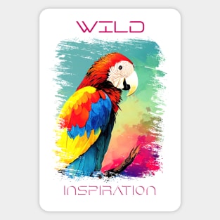 Parrot Bird Wild Nature Animal Colors Art Painting Sticker